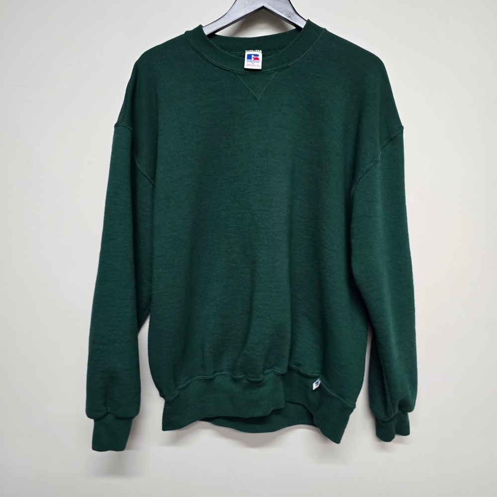 Vintage Russell Athletic Sweatshirt Mens XL Green Crewneck Made in USA Gorpcore